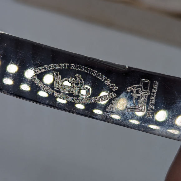 Vintage set of six stainless steel celluloid Dessert cutlery - Herbert Robinson - Picture 3 of 6